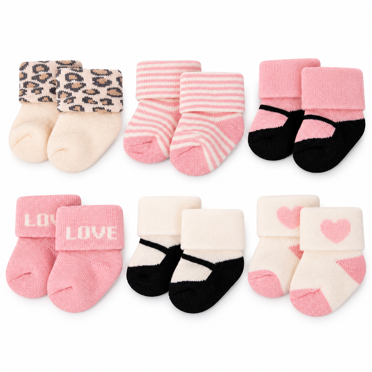 Set de 6 Pares de Medias para Bebé