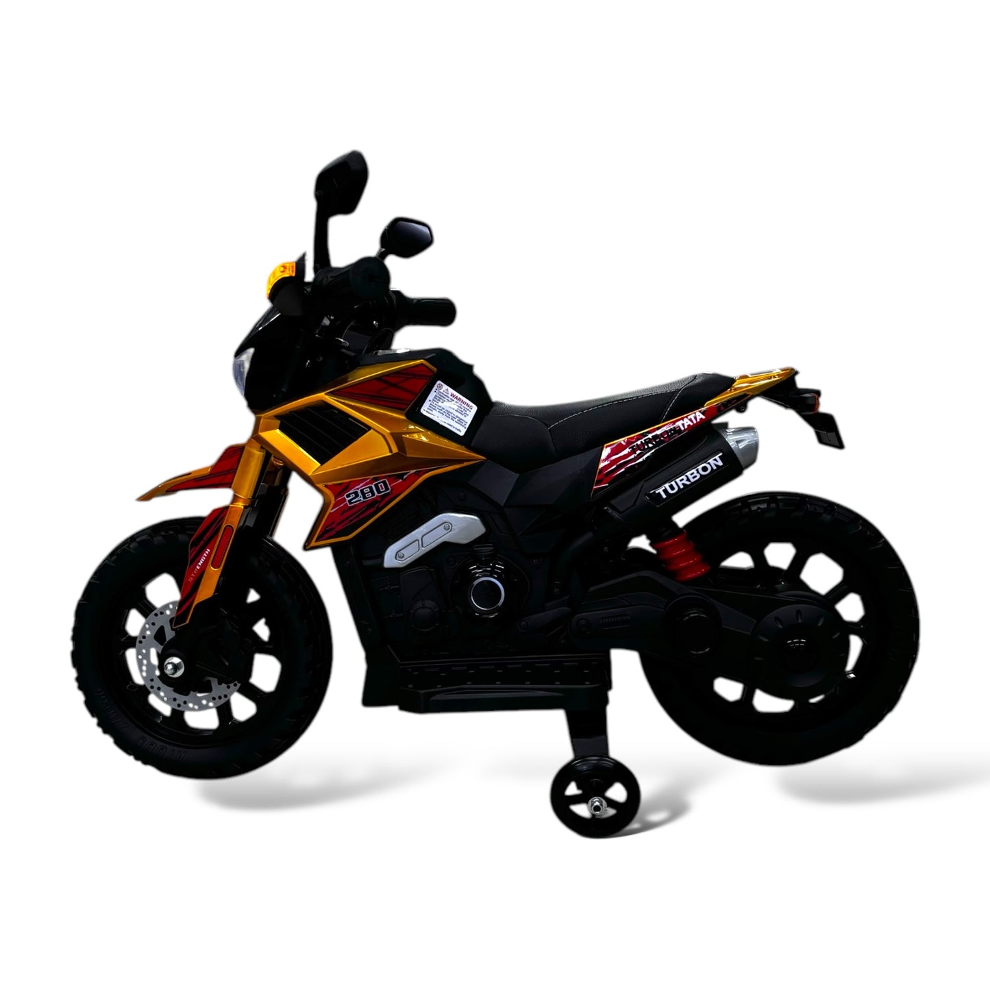 Moto Eléctrica  Cross Con Llantas De Apoyo
