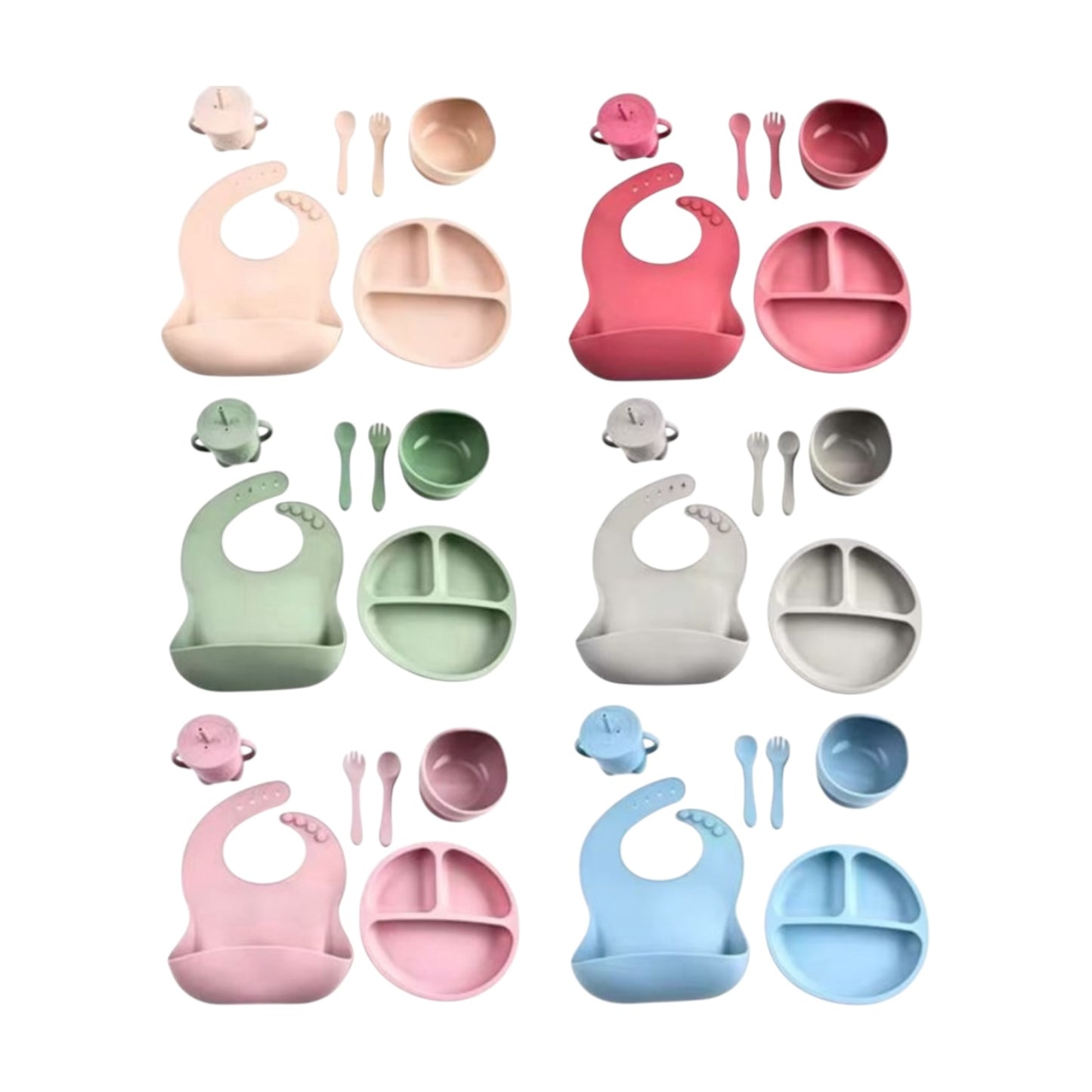 Vajilla En Set De Silicona 6 Piezas