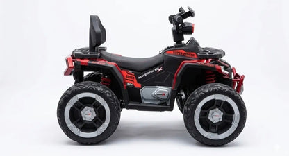 Cuatrimoto Eléctrica 4x4 Niños 12v Llantas Goma App Y Cuero Grande