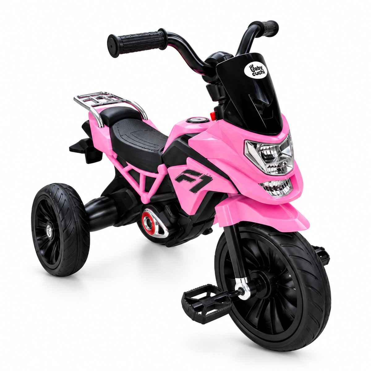 Triciclo Infantil Musical Estilo Moto H-568 Con Pedales