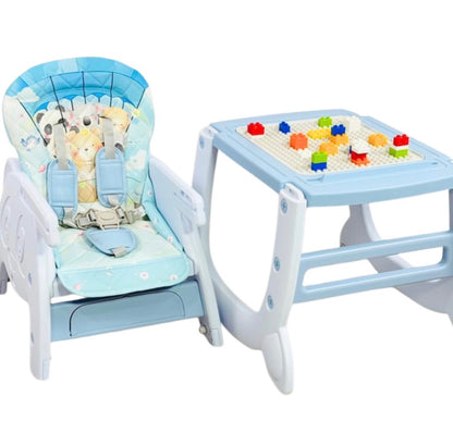 Silla Comedor Escritorio Winnieh Con LEGO, Telas En Cuero, Con Cancha y Plato Incluido