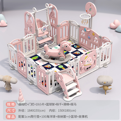 Parque Infantil Premium con Columpio, Resbaladero y Caballito