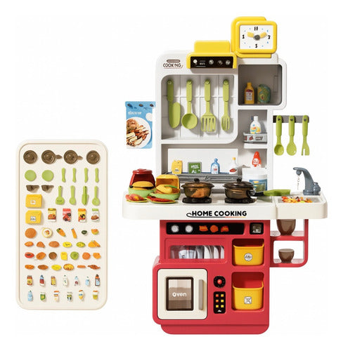 Cocina De Juguete 65 Piezas Electrica Altura 82 Cms