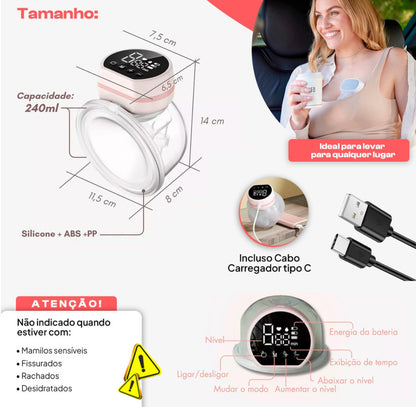 Extractor Eléctrico De Leche Materna Manos Libres Babe