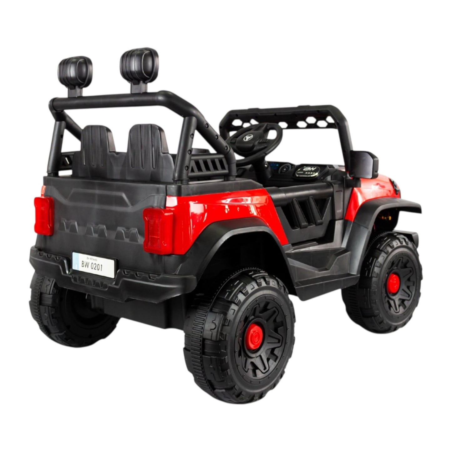 Carro Electrico Rubicon 12 Voltios Con Control Remoto Prinsel Rojo Llantas En Goma