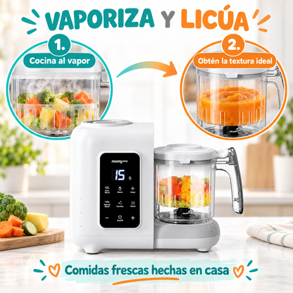 Procesador y Vaporizador de Alimentos para Bebé Momyeasy 5 en 1
