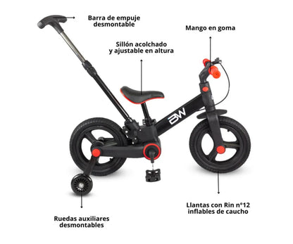 Bicicleta De Equlibrio 4 en 1 Revolt Plegable Prinsel