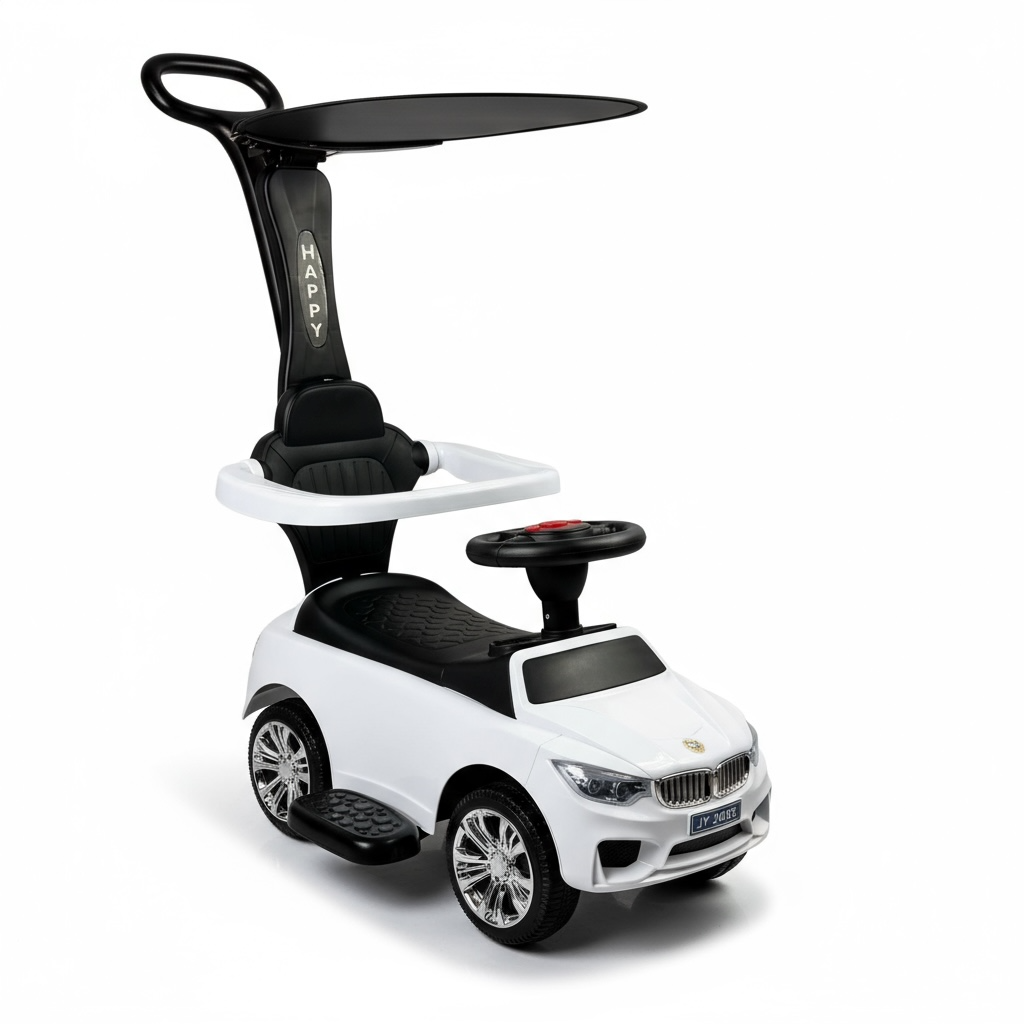 Carro Paseador Montable Deportivo Con Guía Dirigible Musical