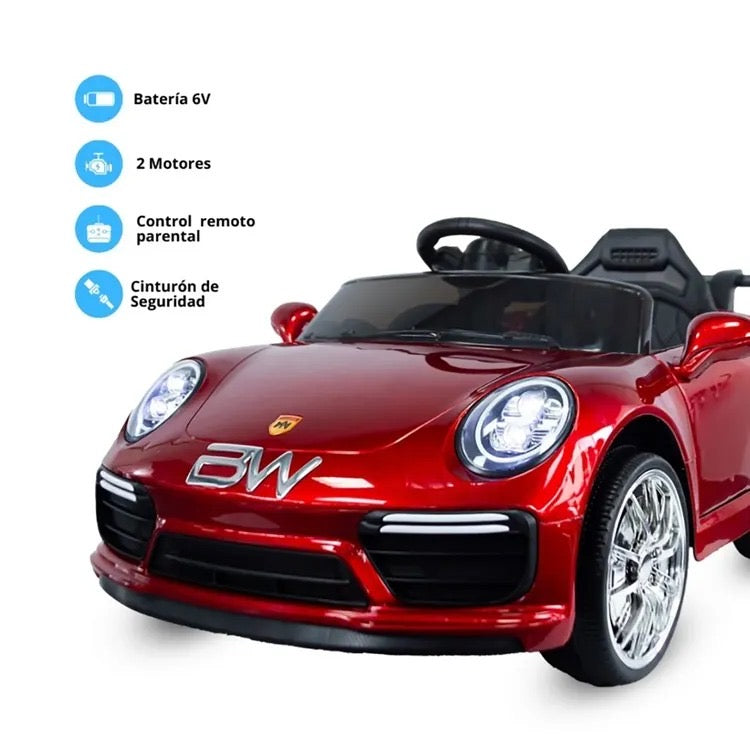 Carro Montable Eléctrico Cayman Prinsel Rojo Con Control Remoto