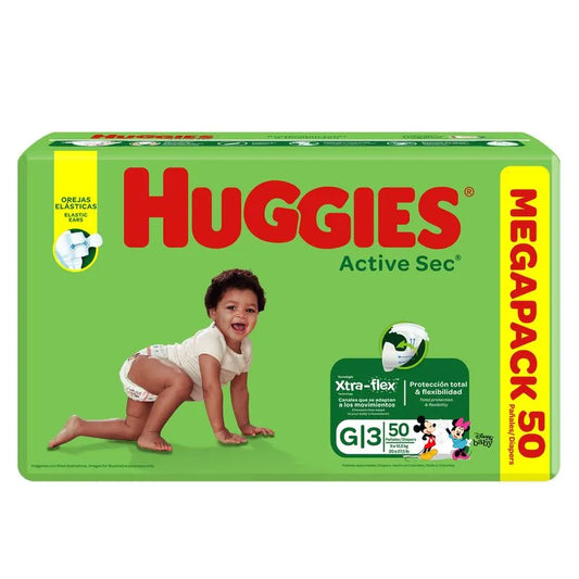 Pañal Huggies Active Sec Etapa 3 x 50 unidades