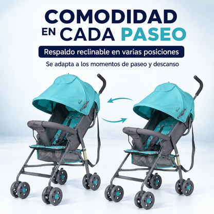 Paseador Tipo Sombrilla Reclinable con Canopy Extensible