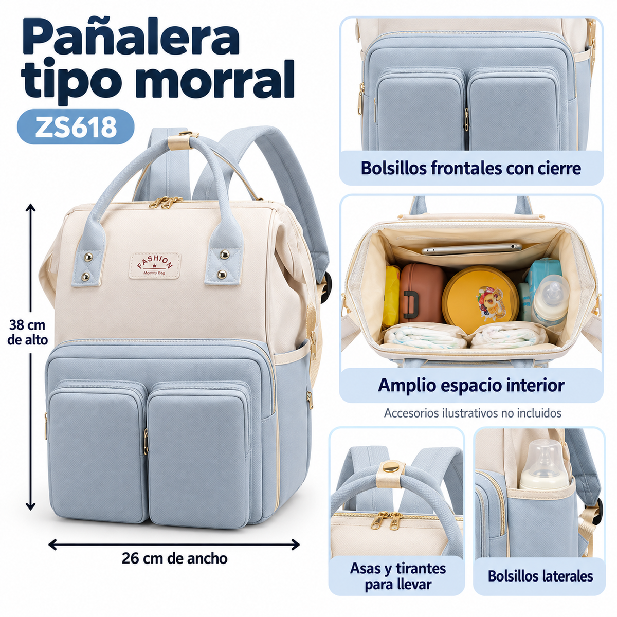 Pañalera Tipo Morral para Bebé