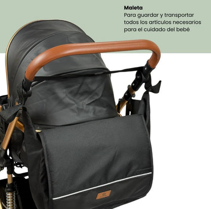 Coche Tipo Moisés Europeo Con Portabebe Yaco Premium