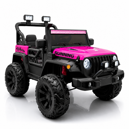 Carro Jeep Eléctrico 2 Puestos 868 Running  Llantas En Goma y Control Remoto Metalizado