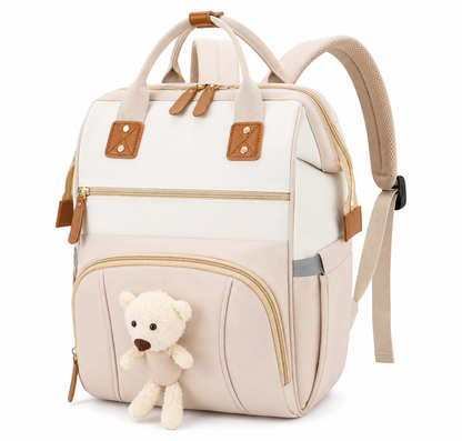 Pañalera Multifuncional Impermeable para Bebé | Mochila Maternal con Bolsillos Térmicos y Correas para Coche