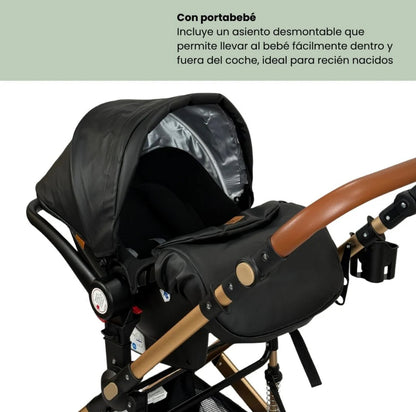 Coche Tipo Moisés Europeo Con Portabebe Yaco Premium