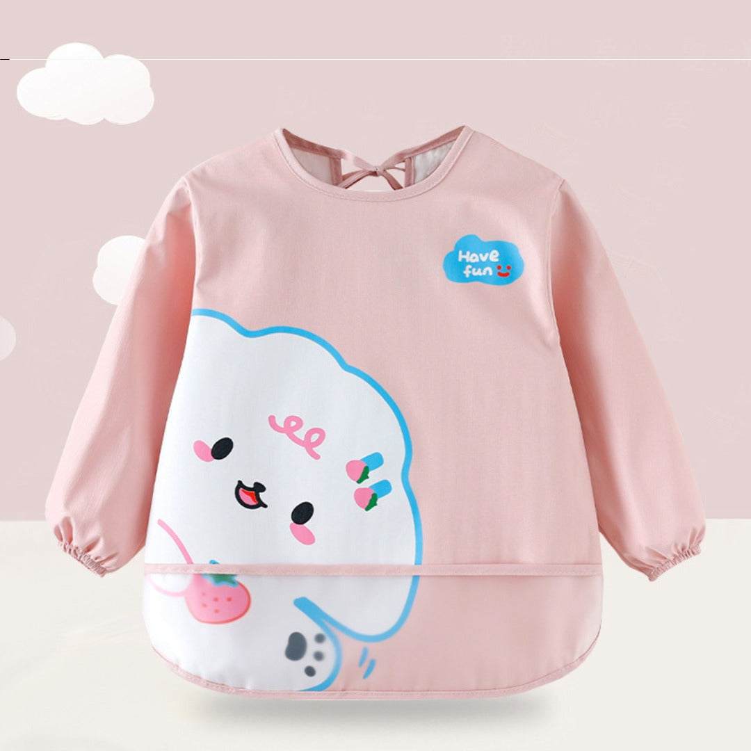 Babero Delantal Con Mangas En Tela Con Bolsillo Recolector