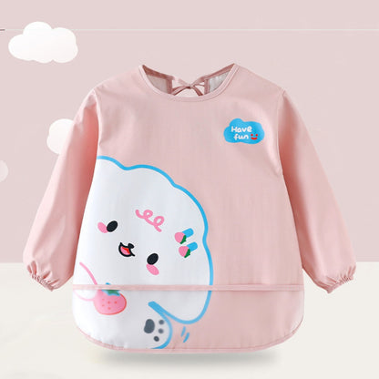 Babero Delantal Con Mangas En Tela Con Bolsillo Recolector