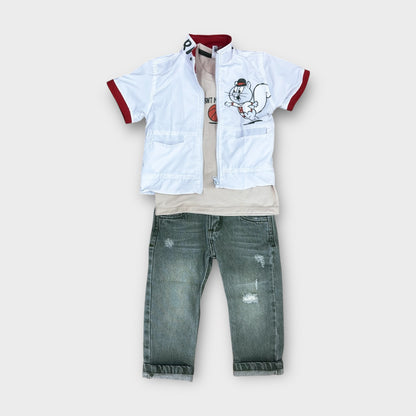 Conjunto 3 Piezas Rompe Vientos Blanca