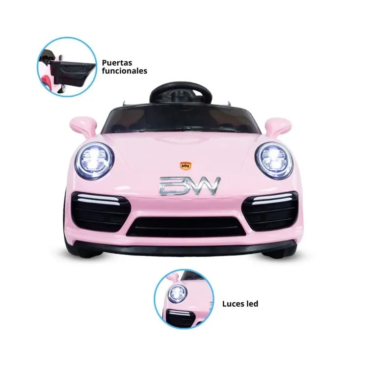 Carro Montable Eléctrico Cayman Prinsel Rosado Con Control Remoto