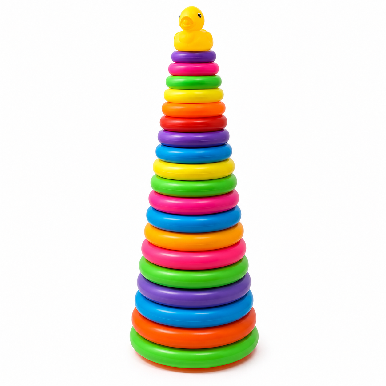 Torre de Aros Apilables Gigante 80 cm con Patito