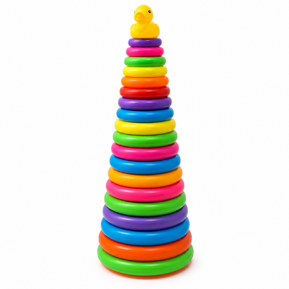 Torre de Aros Apilables Gigante 80 cm con Patito