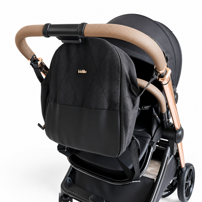 Coche Capri Con Mango Reversible  Kidilo y Pañalera Premium Marca Kidilo