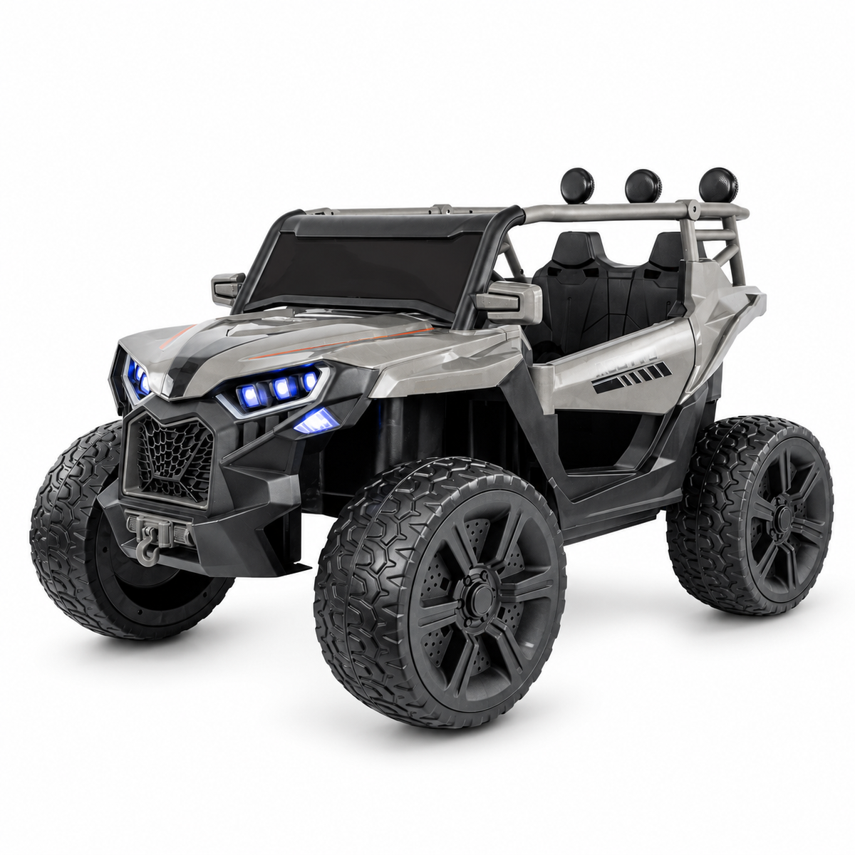 Carro Eléctrico Prinsel Summit 12V Gris con Control Remoto Con Llantas En Goma