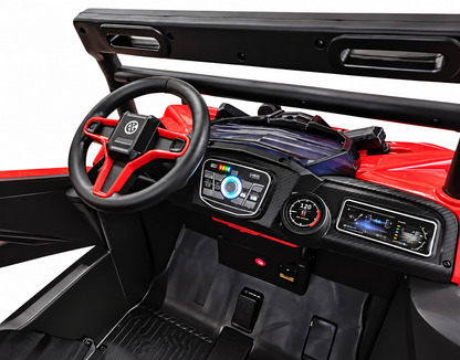 Carro eléctrico infantil Prinsel Distroyer 12V rojo con 4 motores y control Remoto De Dos Puestos