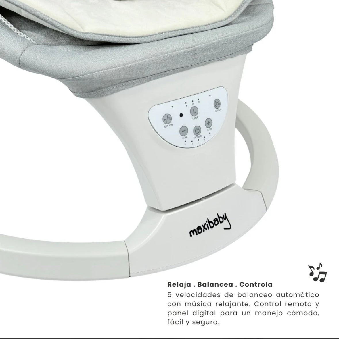 Silla Mecedora Electrica Con Bandeja y Control Remoto Maxibaby