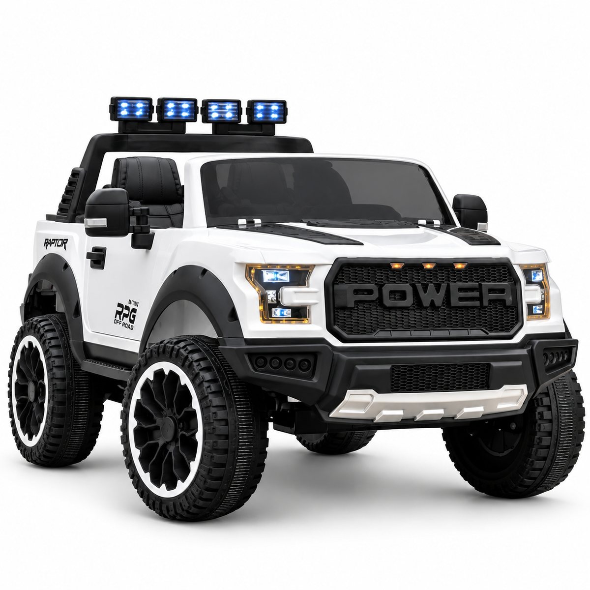 Camioneta Eléctrica Ford F150 Raptor 24V de 2 Puestos | 4 Motores, Control Remoto, Llantas En Goma Y Pantalla
