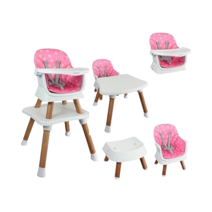 Silla Comedor Baby Elite Dinner 5 en 1 Bebesit Rosado
