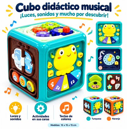 🎶 Cubo didáctico musical: ¡diversión por todos lados! 🌈