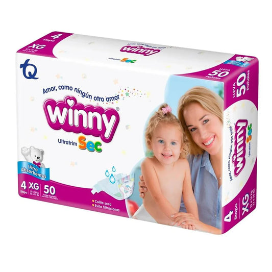 Pañal Winny Ultratrim Sec Etapa 4 x 50 unidades