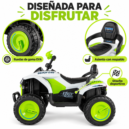 Cuatrimoto Eléctrica Prinsel Marine 12V Blanca con Ruedas EVA Con Control Remoto