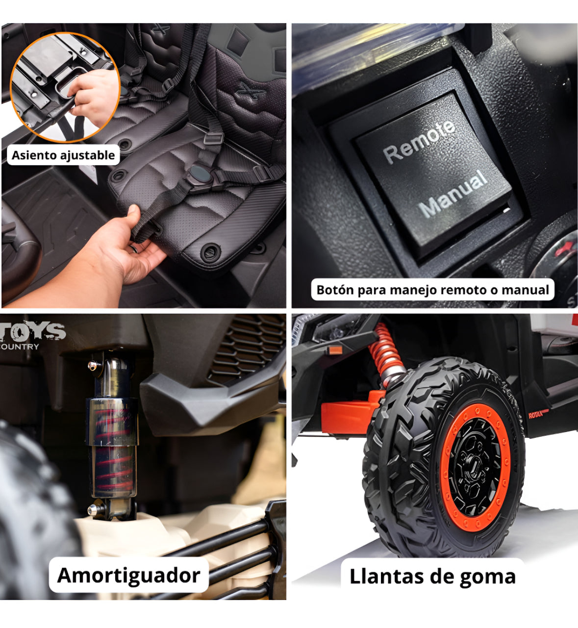Carro Eléctrico Super Can-am Maverick 4x4 Con Control Remoto 5 Motores Licenciado 24 Voltios