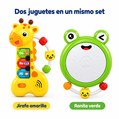 🦒🐸 Set musical de jirafa y ranita: ¡un dúo lleno de ritmo! 🎶