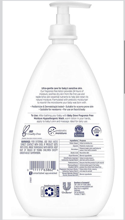 Crema Corporal y Para El Rostro Dove Baby 591 Ml