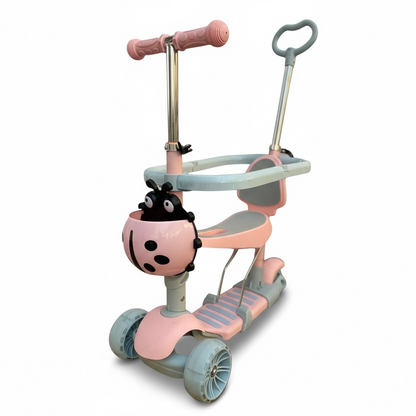 Patineta Scooter Mariquita Monopatín 5 en 1 con Luces LED