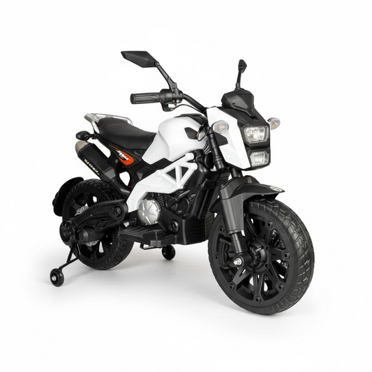 Moto Ranger Grande 3 a 7 Años Llantas En Goma y Asiento En Cuero