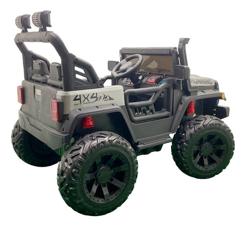 Carro Jeep Eléctrico 2 Puestos 868 Running  Llantas En Goma y Control Remoto Metalizado