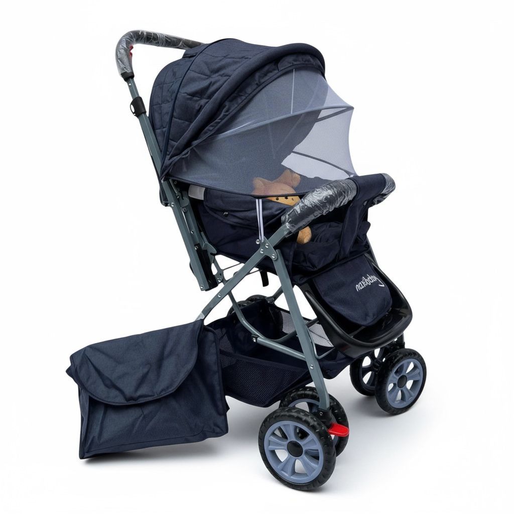 Coche JM Con Mango Reversible, Ropon y Pañalera