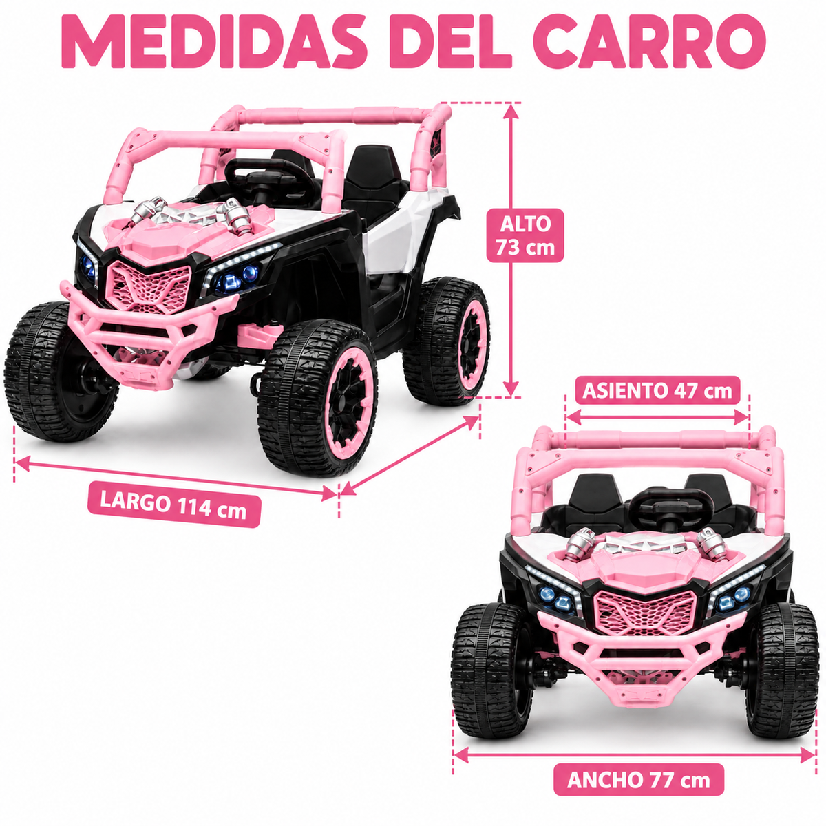 Carro Eléctrico Infantil CAN-AM 611 Para Dos Niños Con Control Remoto Con Llantas En Goma Y Asiento En Cuero