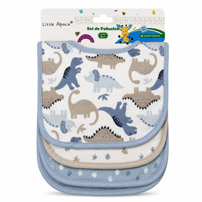Baberitos para Bebé x3 en 100% Algodón | Little Alpaca