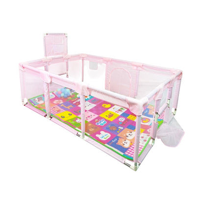 Corral de Juegos Multifuncional 180 x 120 Cancha + Pelotas Con Tapete Plegable 1 Cm