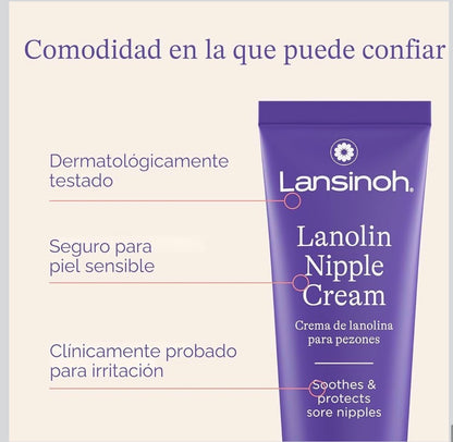Crema De Lanolina Para Pezones Segura Para La Lactancia del Bebé x 40 Gramos Lasinoh