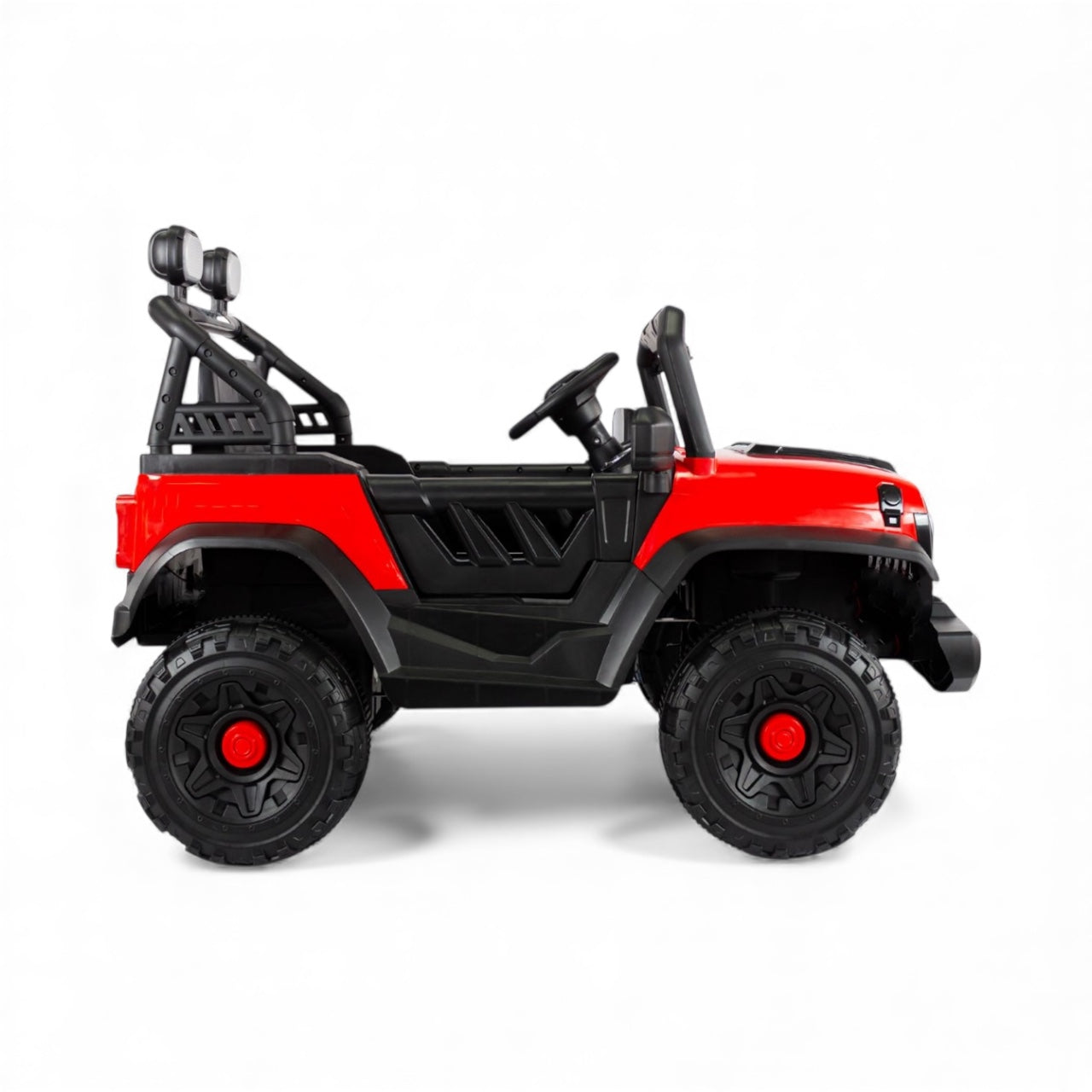 Carro Electrico Rubicon 12 Voltios Con Control Remoto Prinsel Rojo Llantas En Goma