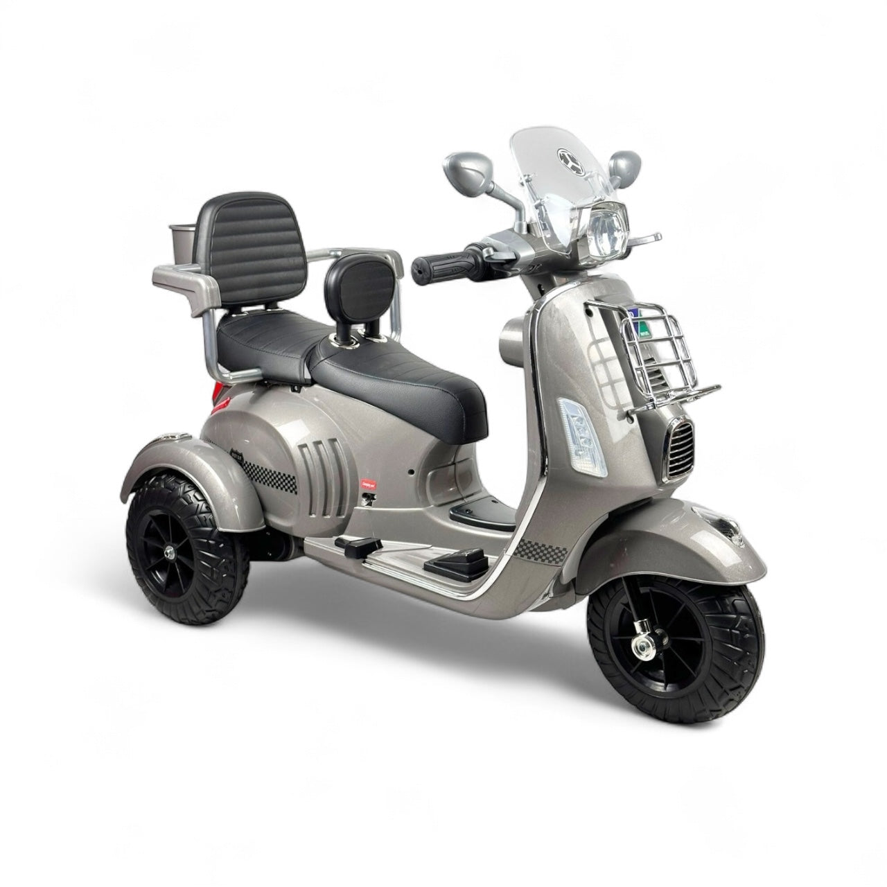 Moto Vespa 2 Puestos, Llantas En Goma Con Control Remoto