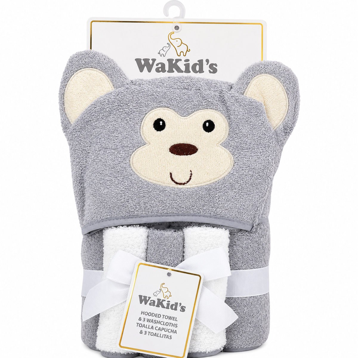 Set Toalla con Capucha + Babitas para Bebé | 100% Algodón